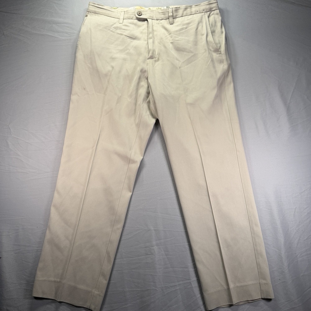 Tommy Bahama Pants Mens 36x30 Silk Cotton Blend Dress Trouser Pockets